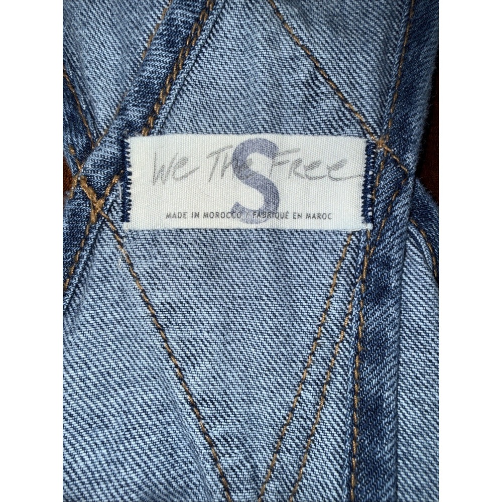 We The Free by Free People Ziggy Denim Overalls Women's Size Small Medium Wash - Picture 5 of 10